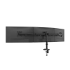 Neomounts Nero Quick Fix black monitor arm for 3 monitors (with clamp and desk grommet) 204017 - 3