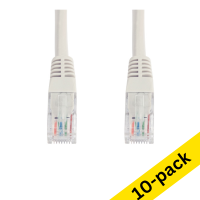 Network cable (0.25m) | Cat6 U/UTP | 123ink grey | 10-pack