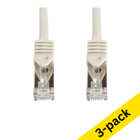 Network cable (3m) | Cat7 S/FTP |  123ink grey | 3-pack