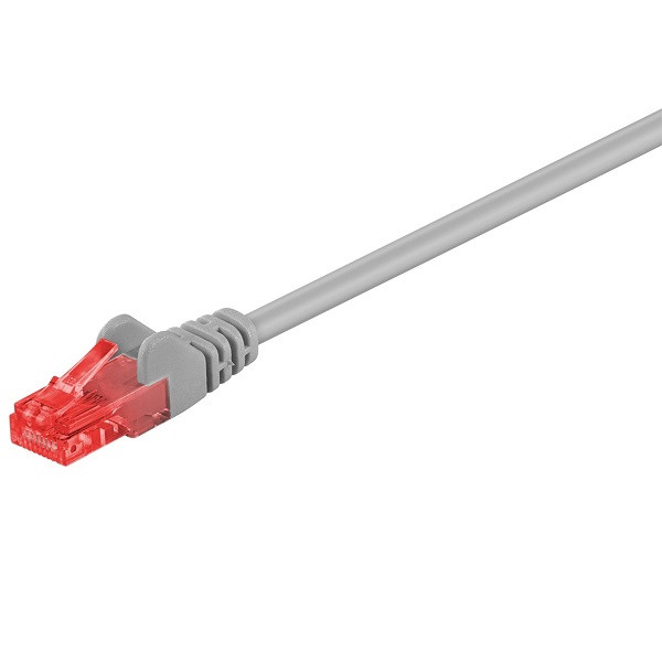 Network cable grey, UTP Cat6, 0.25m 95250 K8100GR.0.25 K010605248 - 1