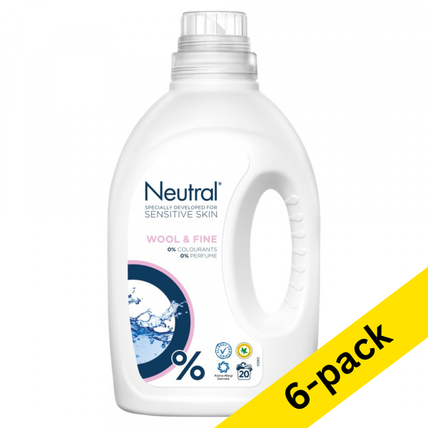 Liquid detergent 1L (20 washes) | Neutral Fine | 6-pack SNE01017 - 1