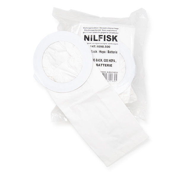 Nilfisk GD5 / 32204-5 | microfibre vacuum cleaner bags | 123ink version | 5 bags SNI06060 - 1