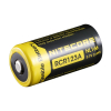 Nitecore RCR123A / 16340 rechargeable Li-ion battery, 3.7 V, 650 mAh