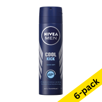 Nivea for Men Cool Kick deodorant spray, 150ml (6-pack) SNI06066