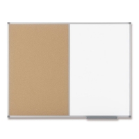 Nobo Classic duobord whiteboard/cork board, 90cm x 60cm 247233