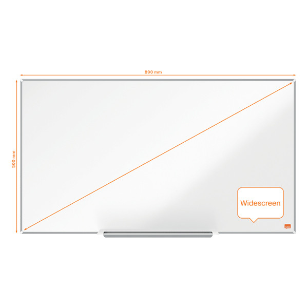 Nobo Impression Pro Widescreen lacquered steel magnetic whiteboard, 89cm x 50cm 1915254 247397 - 1