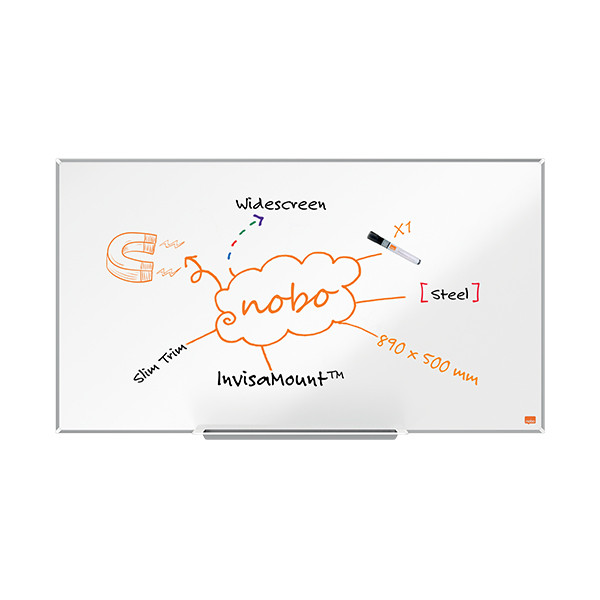 Nobo Impression Pro Widescreen lacquered steel magnetic whiteboard, 89cm x 50cm 1915254 247397 - 4