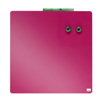 Nobo Rexel Quartet pink magnetic whiteboard, 36cm x 36cm 1903803 208160