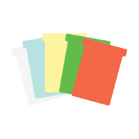 Nobo T-cards size 3 assorted (5 colours)  247504