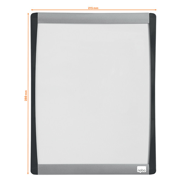 Whiteboard 28 x 21.5cm with curved frame | Nobo 208168 - 2
