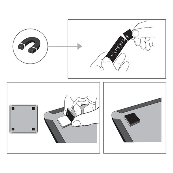 Whiteboard 28 x 21.5cm with curved frame | Nobo 208168 - 4