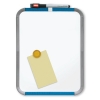 Whiteboard 36 x 28cm magnetic lacquered | white | Nobo slimline