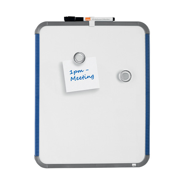 Whiteboard 36 x 28cm magnetic lacquered | white | Nobo slimline 247142 - 4