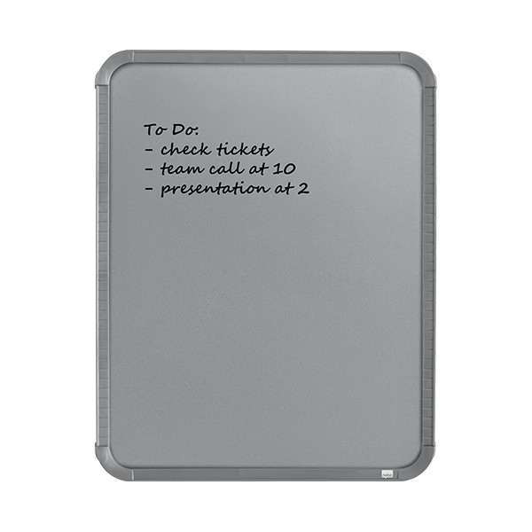 Whiteboard 36 x 28cm magnetic painted steel | silver | Nobo slimline 247141 - 2