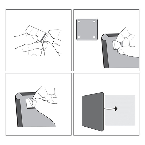 Whiteboard 36 x 36cm magnetic | Nobo black 208161 - 3