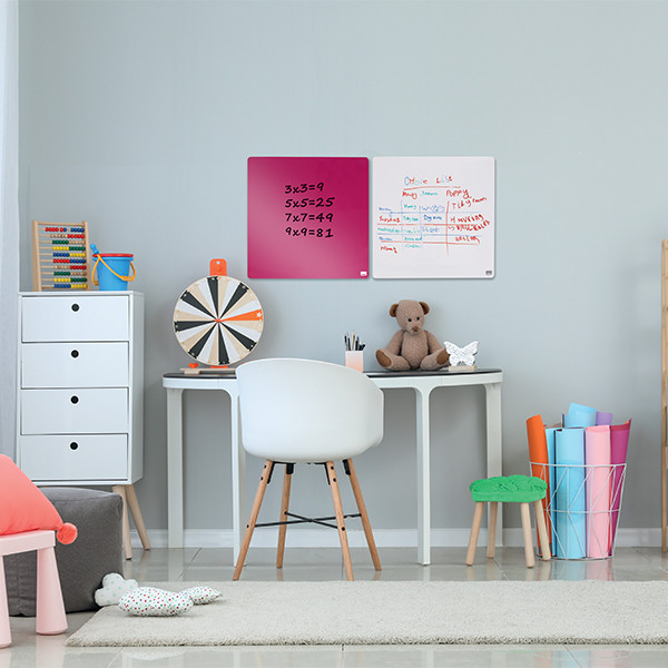 Whiteboard 36 x 36cm pink magnetic | Nobo 208160 - 4