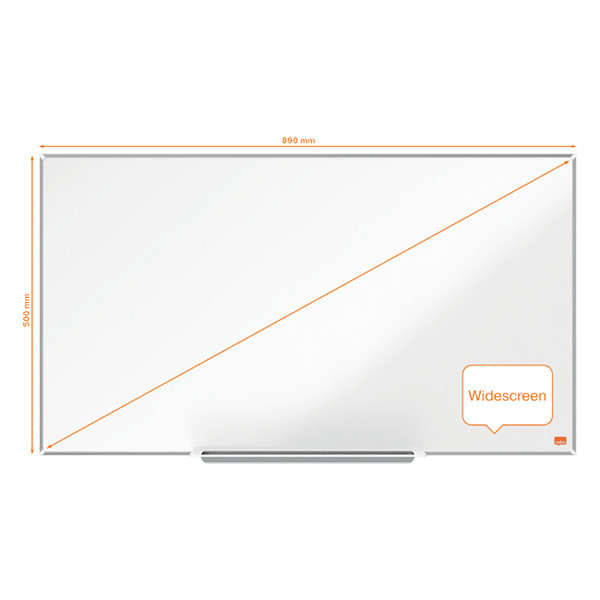 Whiteboard 89 x 50cm magnetic lacquered steel | Nobo Impression Pro 247397 - 3