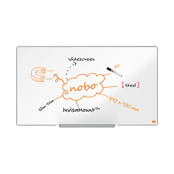 Whiteboard 89 x 50cm magnetic lacquered steel | Nobo Impression Pro 247397 - 5