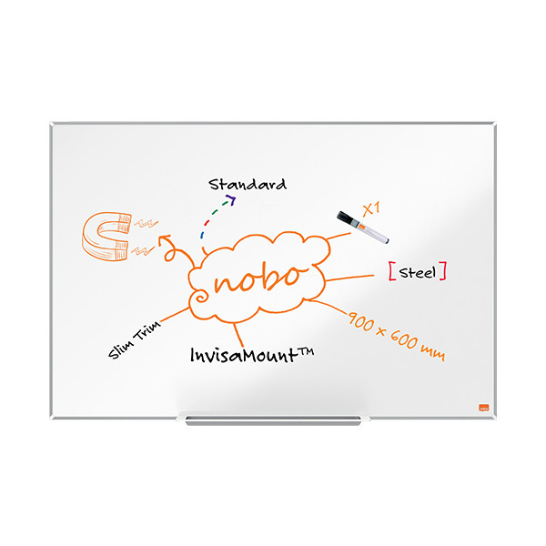 Whiteboard 90 x 60cm magnetic lacquered steel | Nobo Impression Pro 247389 - 4