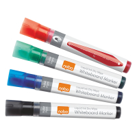 Whiteboard marker 3mm round | assorted | Nobo | 4-pack 247514