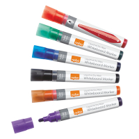Whiteboard marker 3mm round | assorted | Nobo | 6-pack 247427