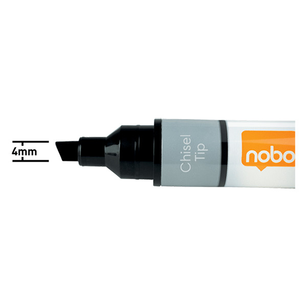 Whiteboard marker 4.0mm chisel tip | assorted | 10-pack | Nobo 247530 - 2