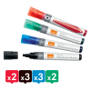 Whiteboard marker 4.0mm chisel tip | assorted | 10-pack | Nobo 247530 - 3