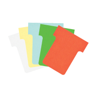 Nobo assorted T-cards, size 1.5 (5 colours)