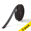 Nobo black magnetic tape 10mm x 5m (3-pack) 247498 - 1