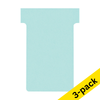 Nobo light blue T-cards, size 2 | 3 x 100-pack