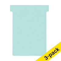 Nobo light blue T-cards, size 3 | 3 x 100-pack