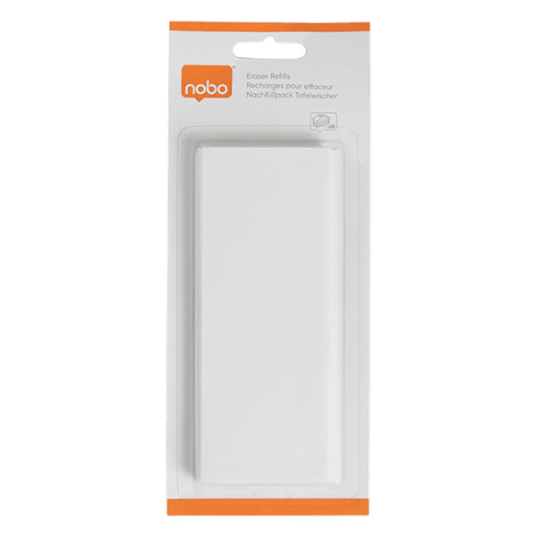 Nobo magnetic whiteboard eraser refill (10-pack) 1901434 247358 - 1