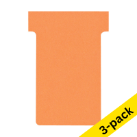 Nobo orange T-cards, size 2 | 3 x 100-pack
