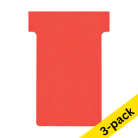 Nobo red T-cards, size 2 | 3 x 100-pack