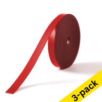 Nobo red magnetic tape, 5mm x 2m (3-pack) 247501