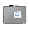 Nobo slimline lacquered steel silver magnetic whiteboard, 28cm x 22cm QB05142CD 247139 - 4