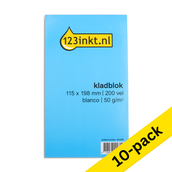 Notebook blank 115 x 198mm | 123ink | 200 sheets | 10-pack 301429 - 1