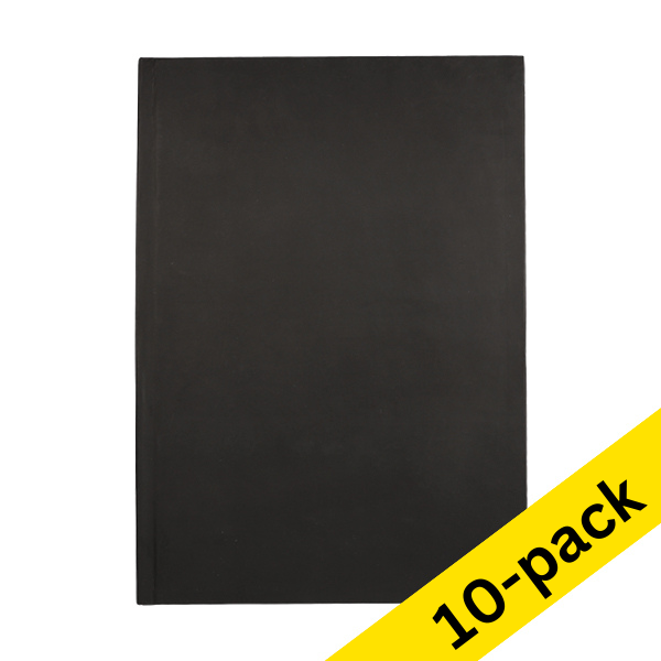 Notebook lined A4 | black | 123ink | 80 sheets | 10-pack 301409 - 1
