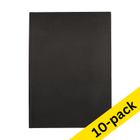 Notebook lined A4 | black | 123ink | 80 sheets | 10-pack 301409