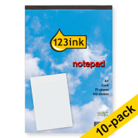 Notepad A4 | 123ink | 100 sheets | 10-pack