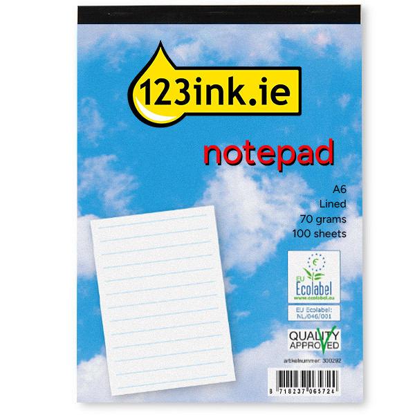Notepad A6 | 123ink | 100 sheets 300292 - 1