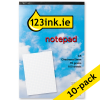 Notepad checkered A5 | 123ink | 100 sheets | 10-pack