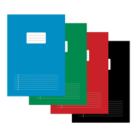 Notepad lined A4 | assorted colours | 123ink | 40 sheets | 5-pack 390507