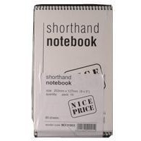 Notepad shorthand 203 x 127mm | White Box | 80 sheets | 10-pack 246106 - 1