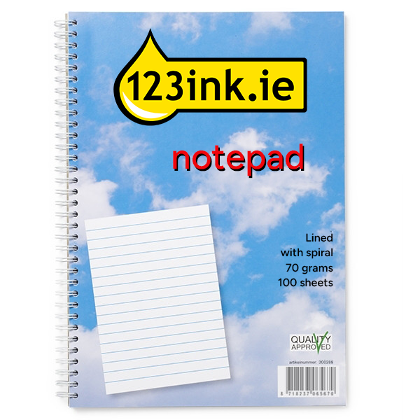Notepad spiral A4 | 123ink | 100 sheets 300289 - 1