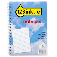 Notepad spiral A4 | 123ink | 100 sheets 300289