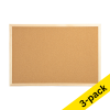 Notice board with wooden frame | 123ink | 40cm x 60cm | 3-pack 302245 - 1