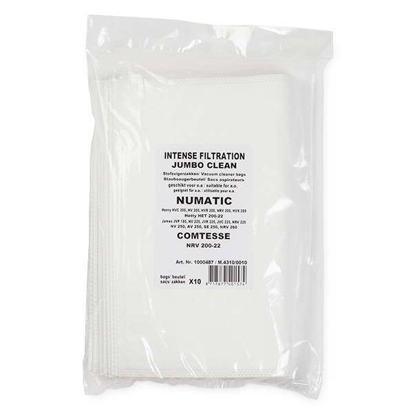 Numatic NVM-1CH microfibre hoover bags | 123ink version | 10 bags SNU01001 - 1