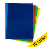Offer: 10 x 123ink assorted A4 transparent view folder 120 micron (10-pack)  390655