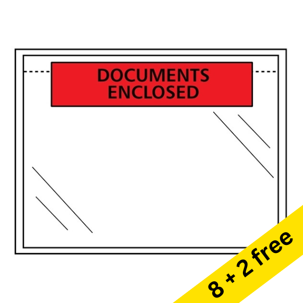 Offer: 123ink A6 self-adhesive packing list envelope, 165mm x 122mm (10 x 100-pack) 302756 - 1